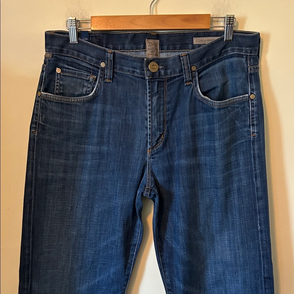 Citizens of Humanity Evans Men's Straight-Leg Jeans in Dark Blue Denim Size 34 - Picture 8 of 14